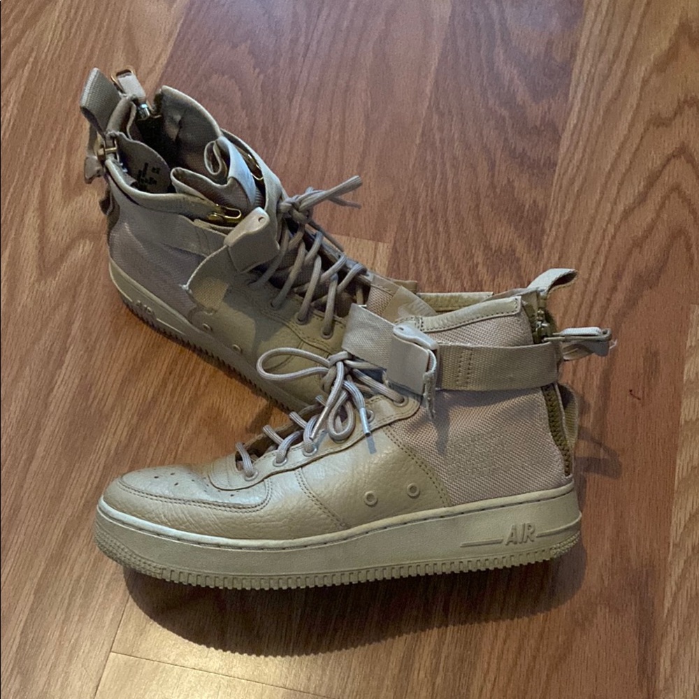 Youth 6.5 Nike air  High-Top sf Air Force 1 mid fossil As AJ0424-200 VF Velcro